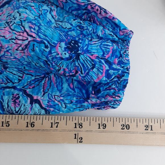 Lilly Pulitzer Rilynn Top Long Sleeve Cotton Breakwater Blue Shells N Bells L - Picture 9 of 9
